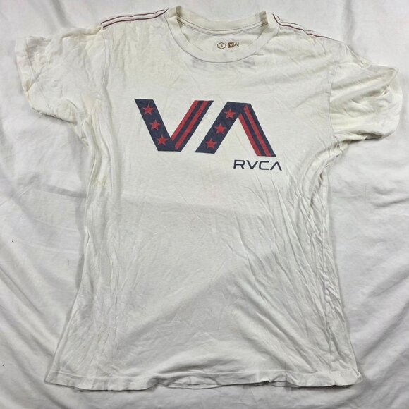 RVCA Artist Network Program Mens Size Small White Graphic Logo T Shirt Casual - Picture 1 of 11
